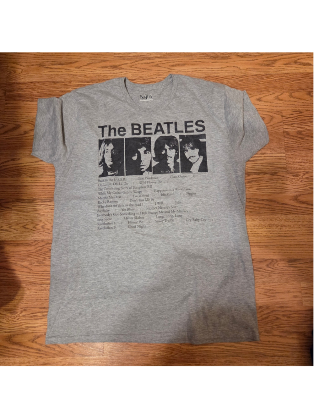 Men's The Beatles Graphic Short Sleeve Tee Grey XL
